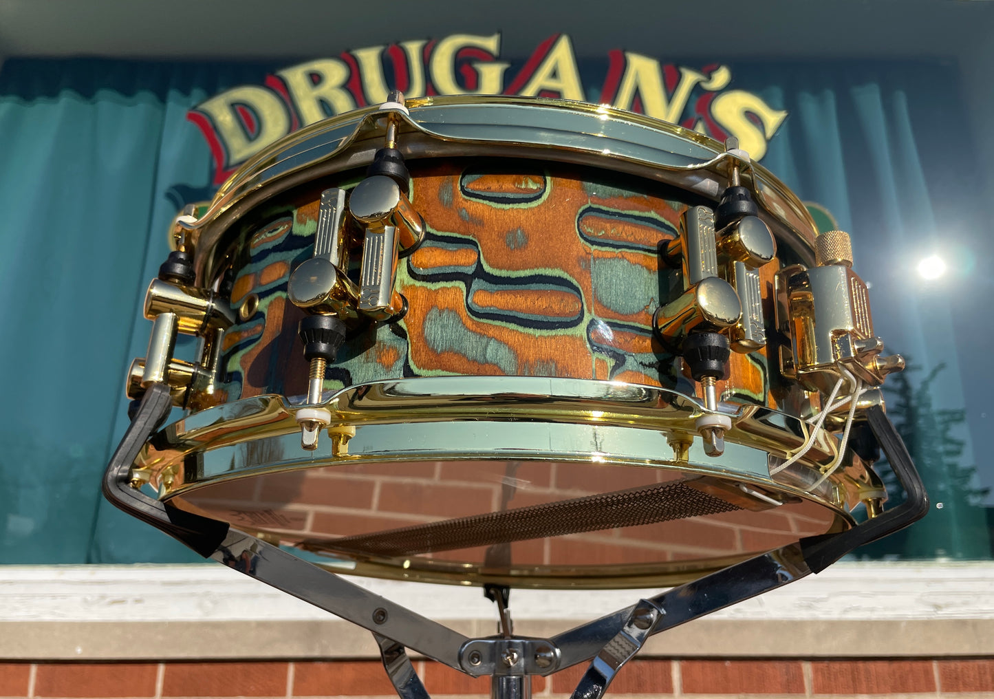 Sonor Artist Series 5x13 Snare Drum Earth Finish w/ Gold Hardware Jojo Mayer 27-Ply Beech Shell