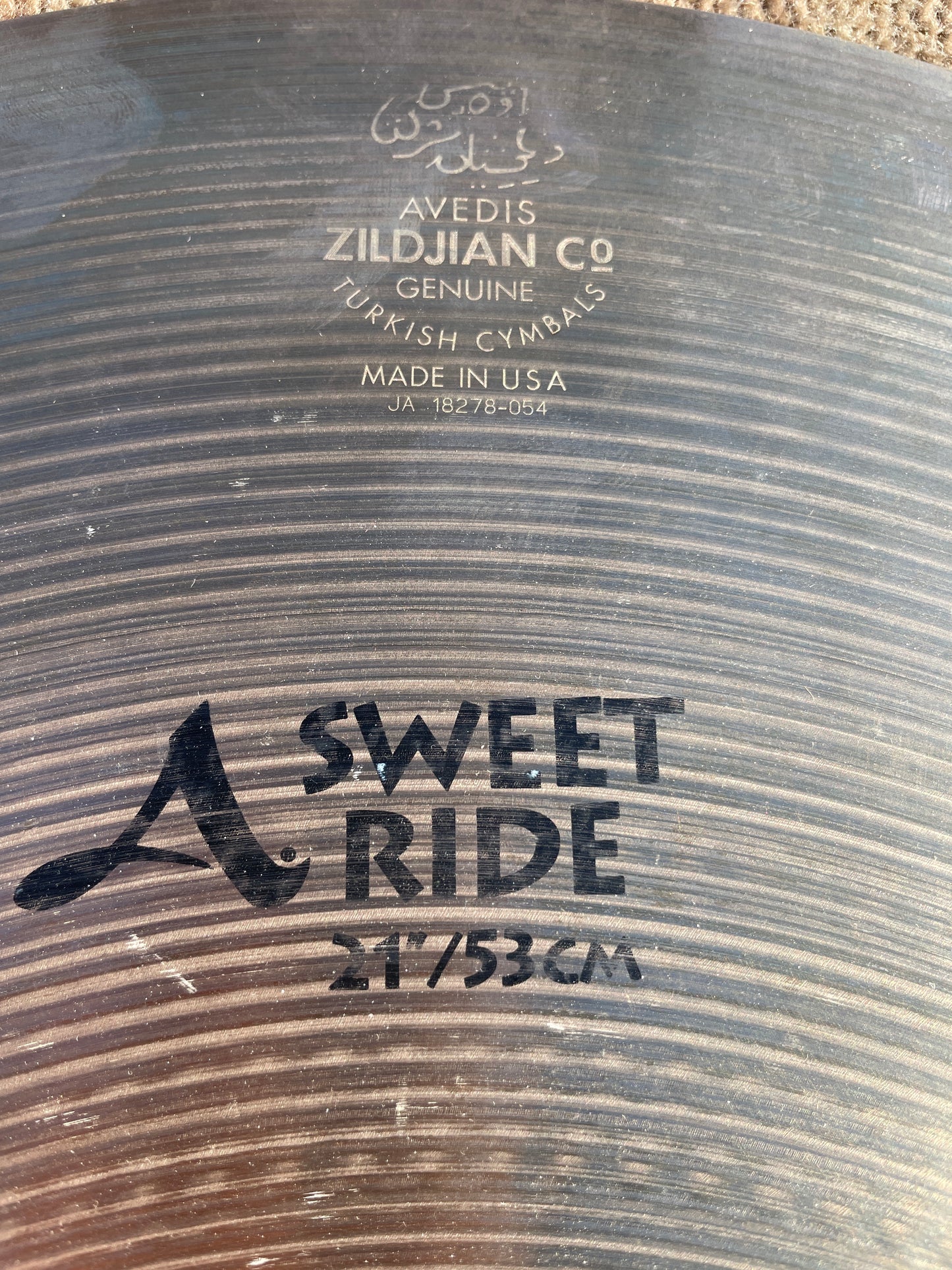 21" Zildjian A Sweet Ride Cymbal 2620g A0079