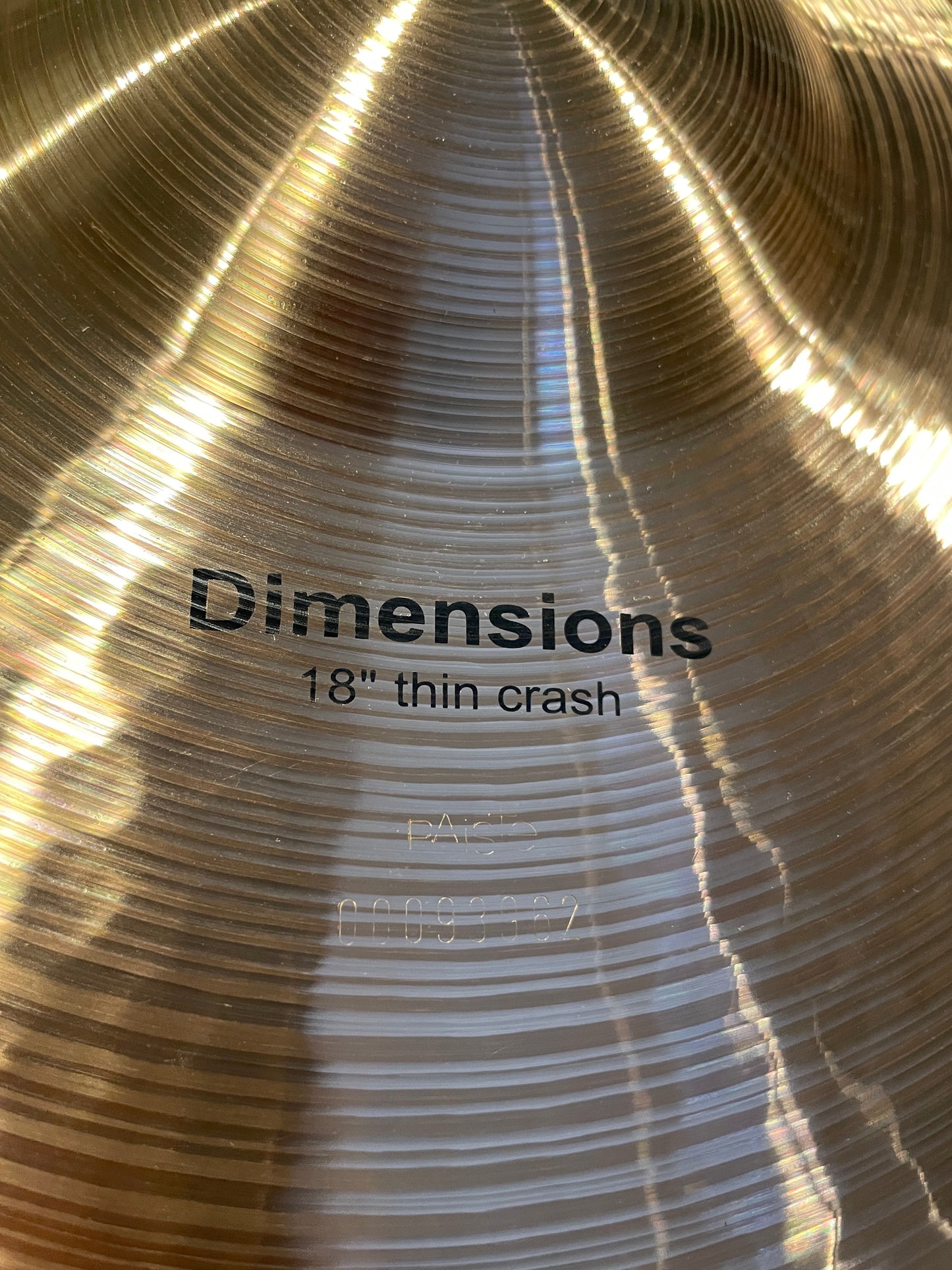 18" Paiste Dimensions Thin Crash Cymbal 1334g