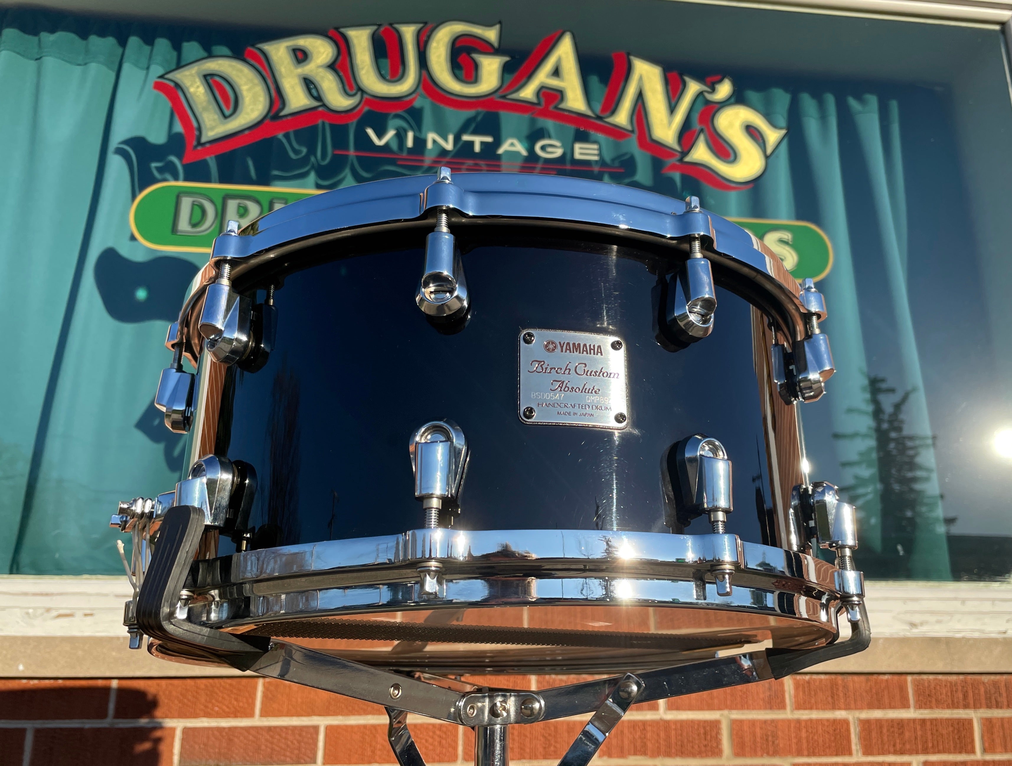 Yamaha 7x14 Birch Custom Absolute Snare Drum Black MIJ – Drugan's