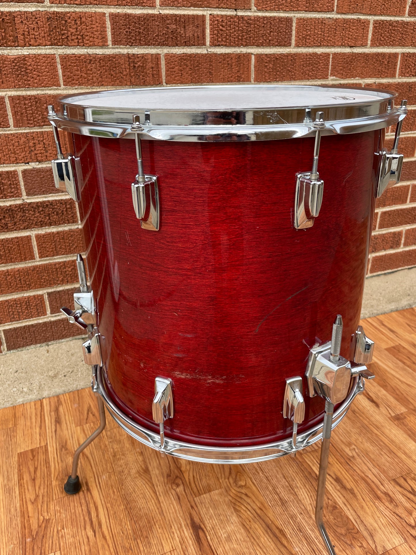 1980s Tama Superstar 16x16 Floor Tom Drum Cherry Wine