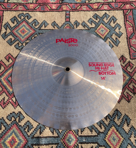 14" Paiste 3000 Sound Edge Hi-Hat Bottom Single Cymbal 1196g