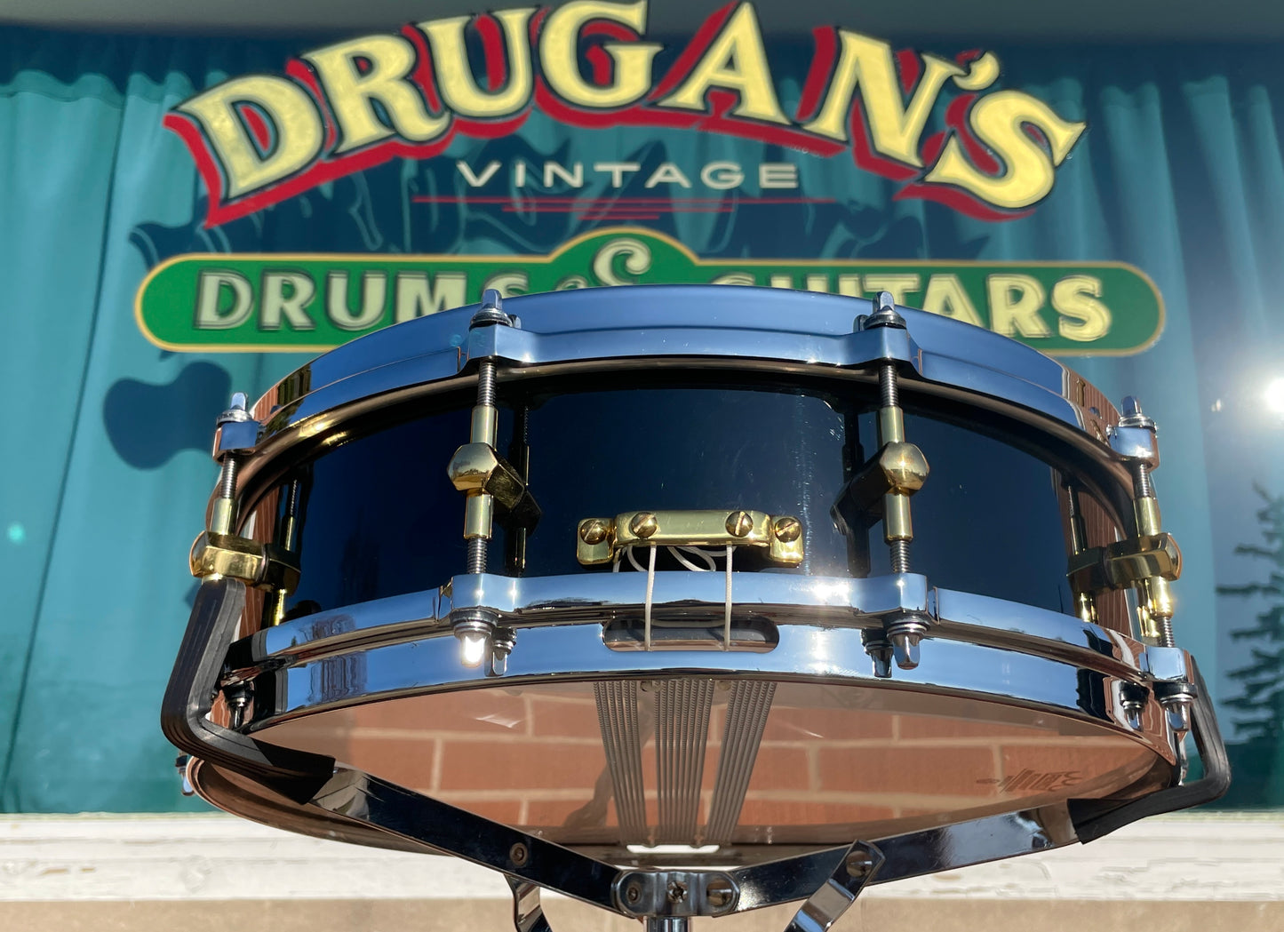 Noble & Cooley 4x14 Solid Maple Shell Snare Drum Black
