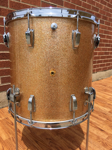 1948-52 Ludwig WFL 16x16 Super Classic Floor Tom Drum Champagne Sparkle