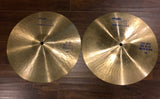 14" 1985 Paiste Blue Label Formula 602 Heavy Hi-Hat Cymbals 1074/1148g