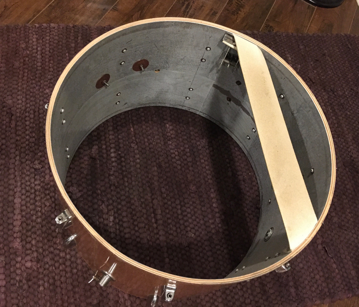 1960s Gretsch Round Badge 14x22 Name Band Champagne Sparkle Bass Drum