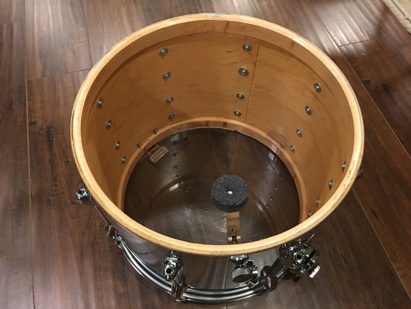 Slingerland 12x15 3-Ply Marching Snare Drum Chrome Over Wood Zoomatic