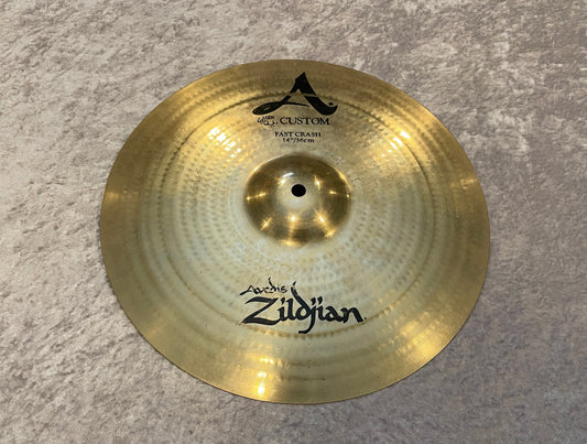 14" Zildjian A Custom Fast Crash Cymbal 738g