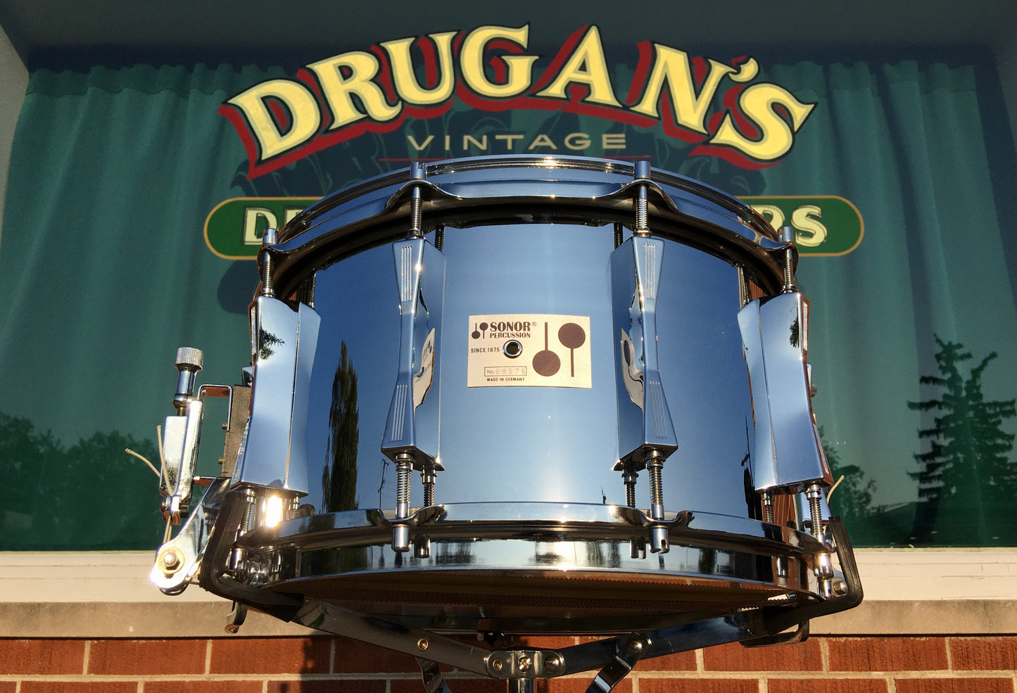 1980s Sonor 8x14 D508X Phonic Plus Ferro-Manganese Snare Drum