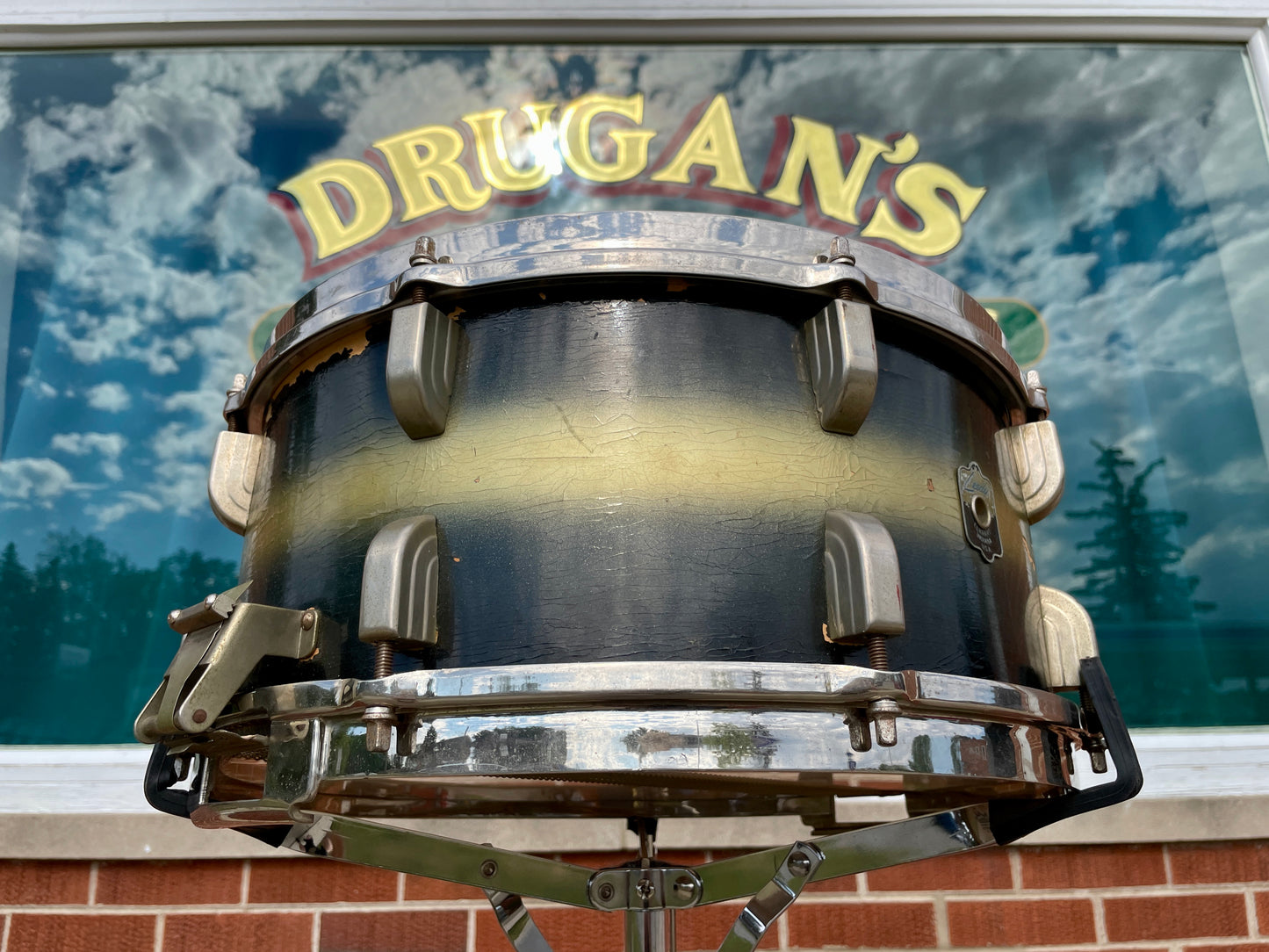 1948 Leedy 6.5x14 Broadway Standard Snare Drum Blue / Silver Duco