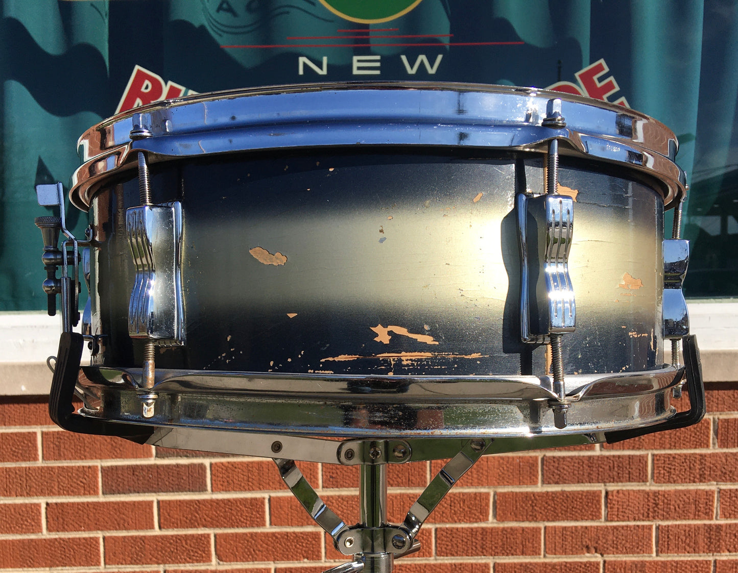 1965 Ludwig 5x14 Pioneer Snare Drum Blue / Silver Duco