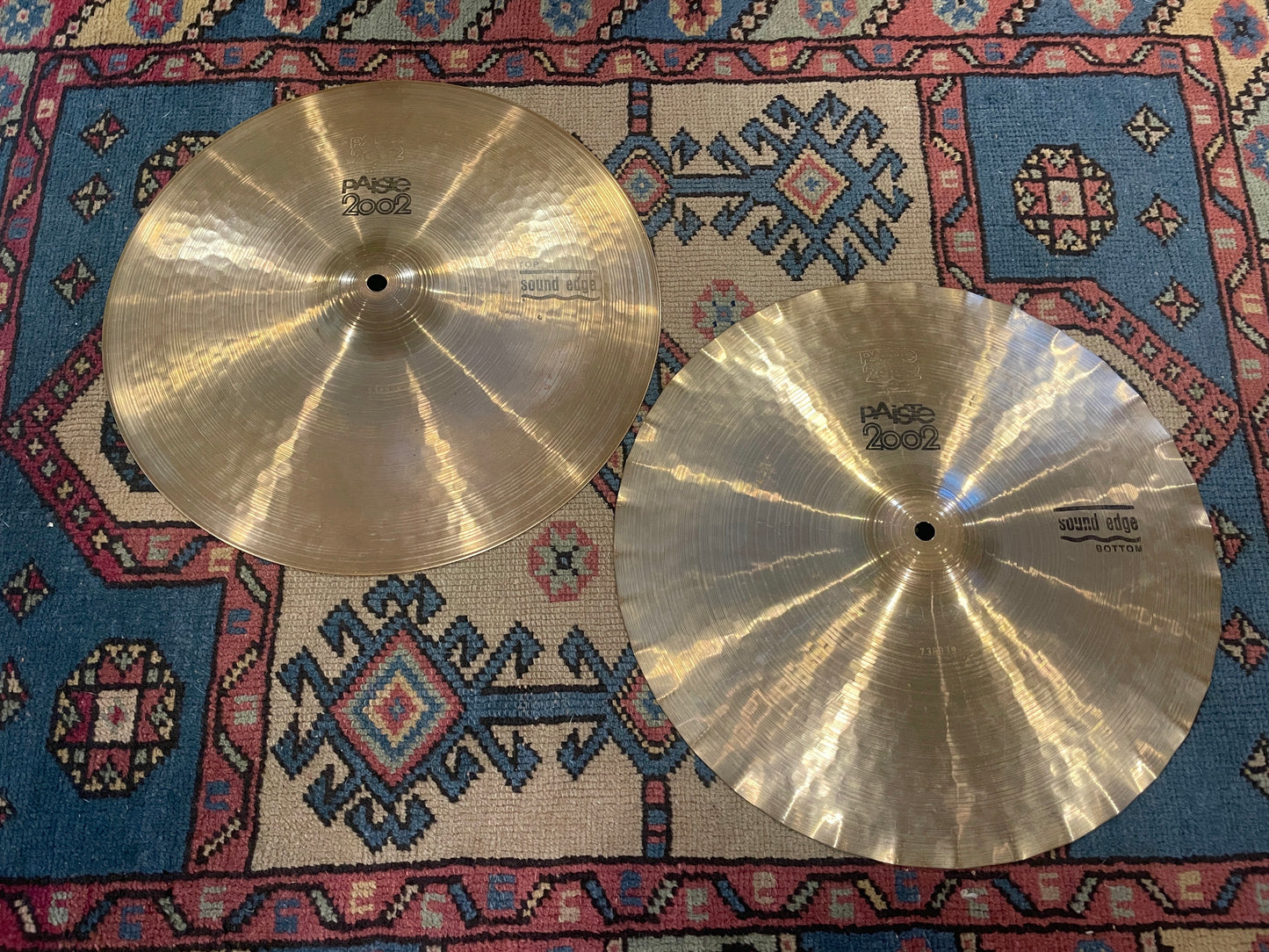 15" Paiste 1977 Black Label 2002 Sound Edge Bonham Hi-Hat Cymbal Pair 1166g/1228g *Video Demo*