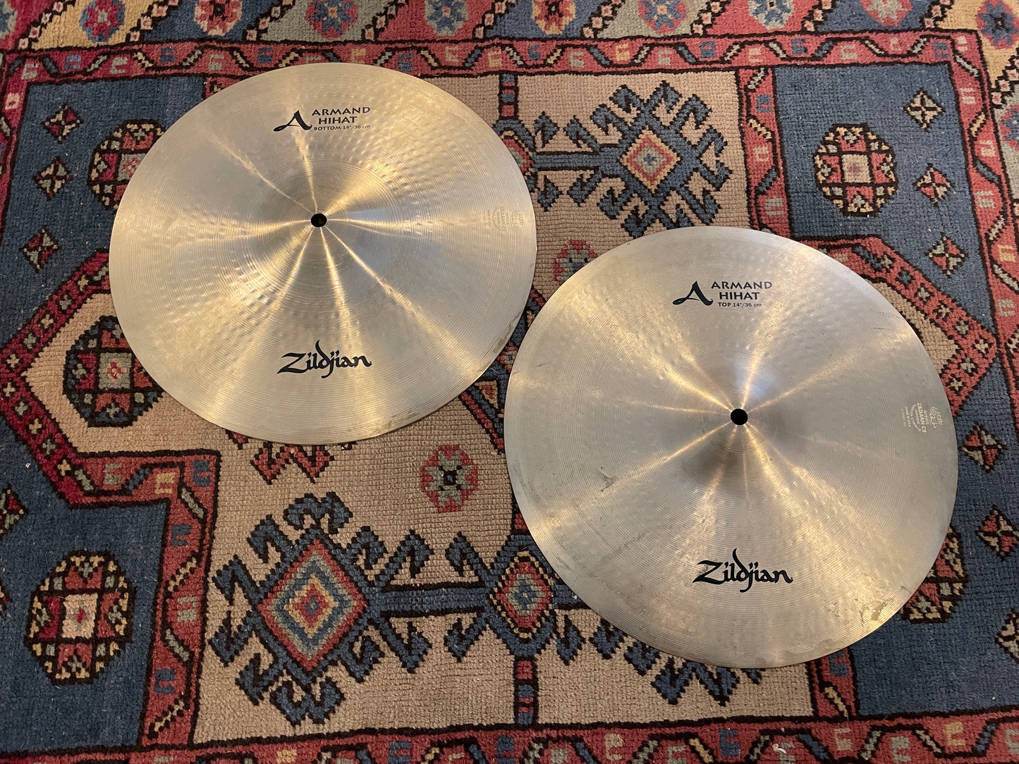 14" Zildjian A Armand Hi-Hat Cymbal Pair 996g/1260g A8007 *Video Demo*