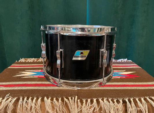 Early 1970s Ludwig 8x12 Tom Drum Single Black Lacquer