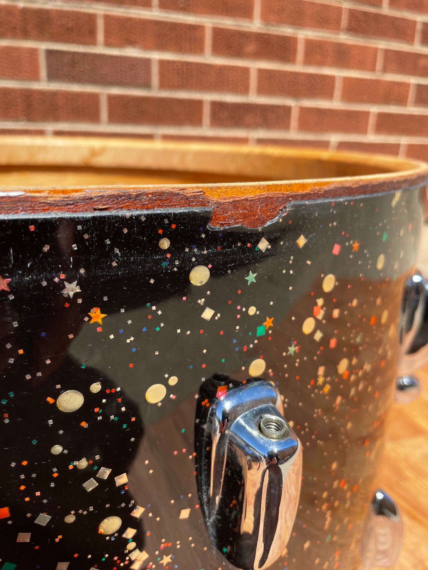 Early 1960s Slingerland Gene Krupa Deluxe Outfit No. 1-N Drum Set Mardi Gras Pearl 22/13/16/5.5x14