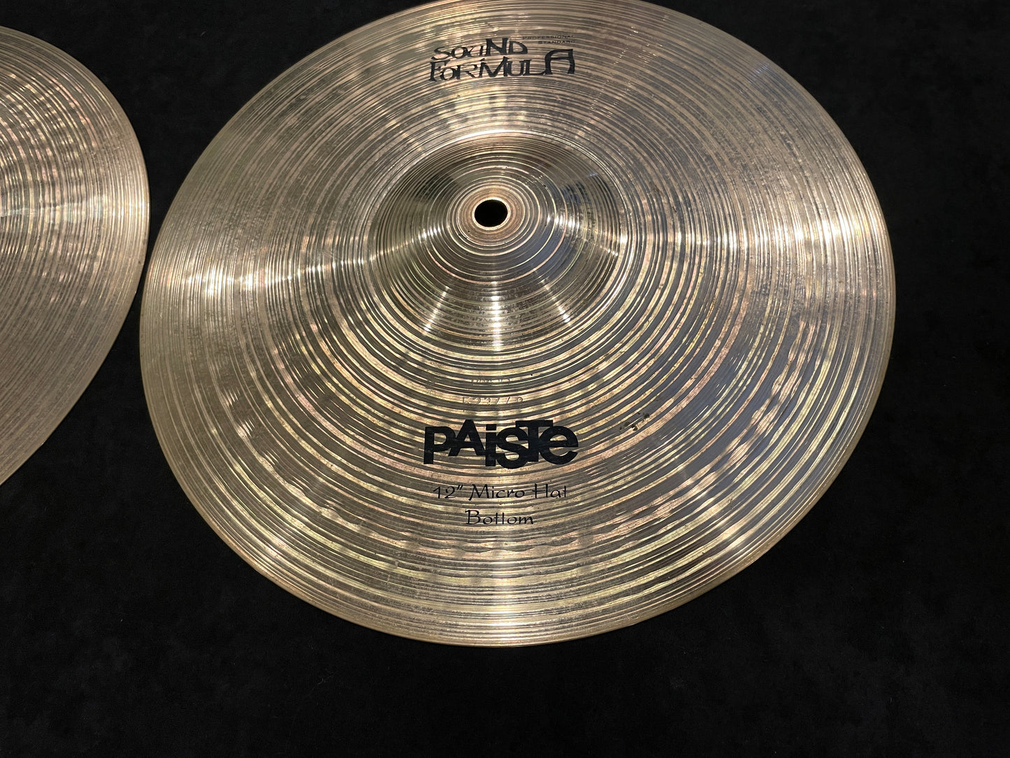 12" Paiste Sound Formula Micro Hats Hi-Hat Cymbal Pair 674g/910g - Rare!!!