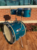1958 Slingerland Radio King Little Pro Outfit No. 4N Drum Set Aqua Blue Sparkle