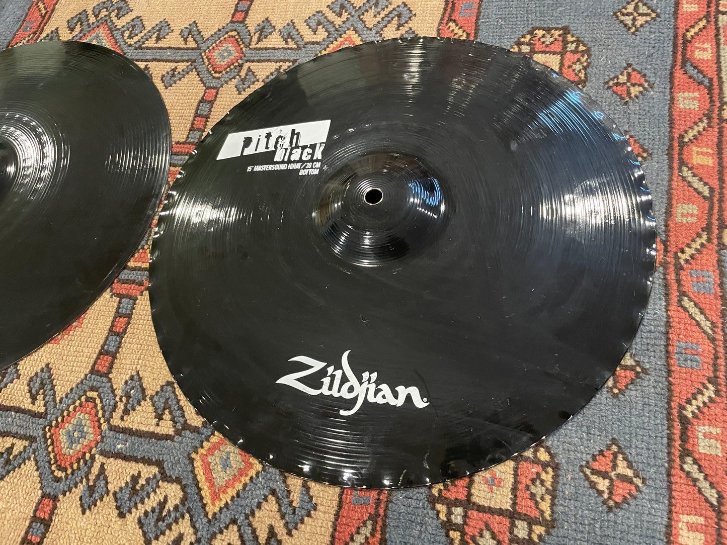 15" Zildjian Pitch Black Mastersound Hi-Hat Cymbal Pair 1450g/1606g