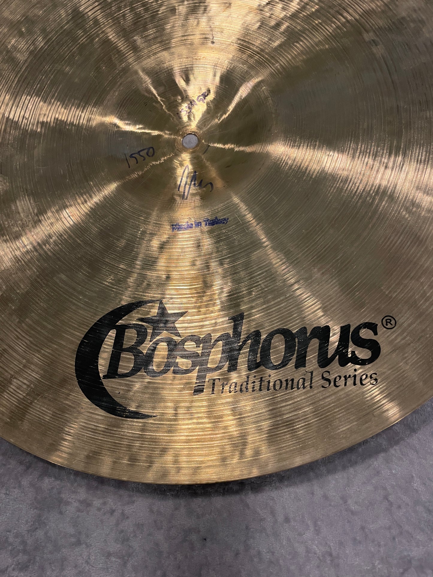 19" Bosphorus Traditional Series Thin Ride Cymbal 1554g