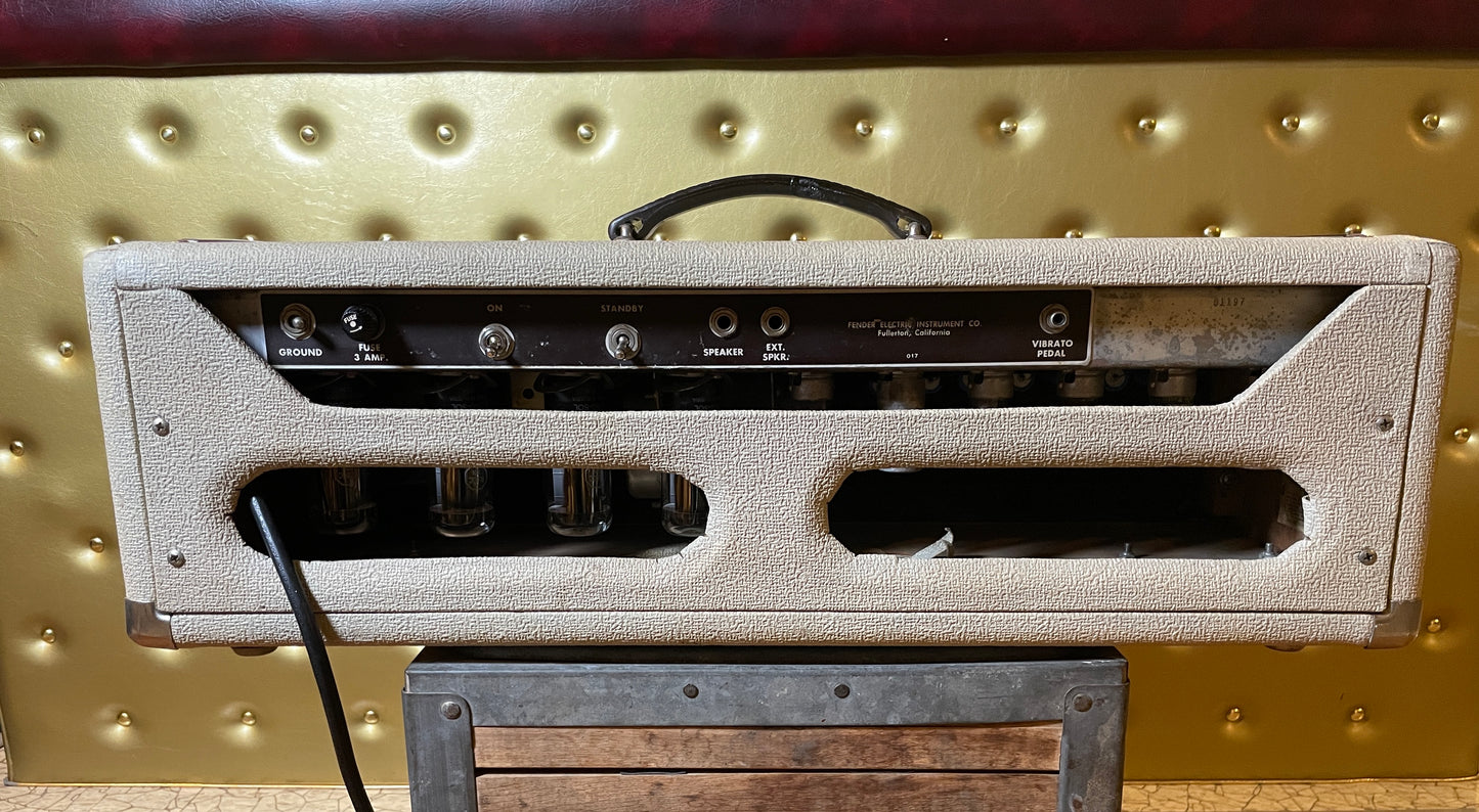 1962 Fender Blonde Showman Guitar Amplifier Amp Head 6G14