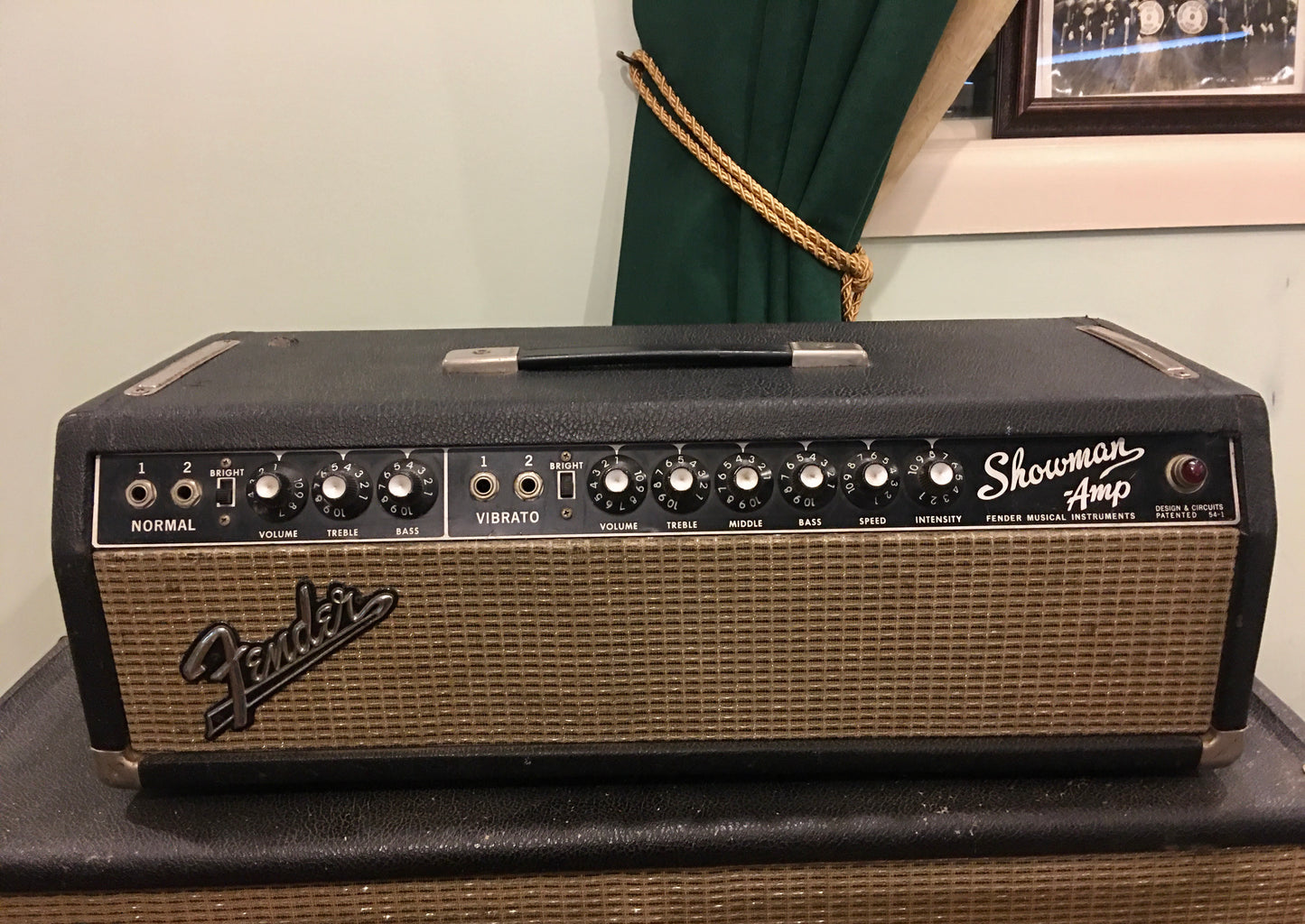 1966 Fender Blackface Showman Amp Head