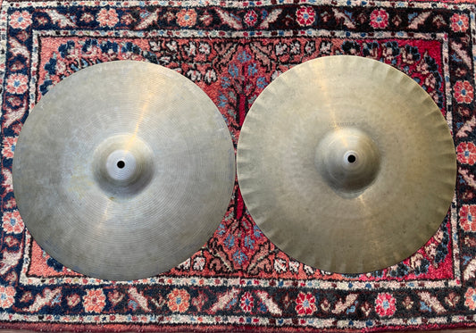 15" Vintage Paiste Pre-serial # Formula 602 Sound Edge Hi-Hat Cymbal Pair 1124g/1250g #95 *Video Demo*