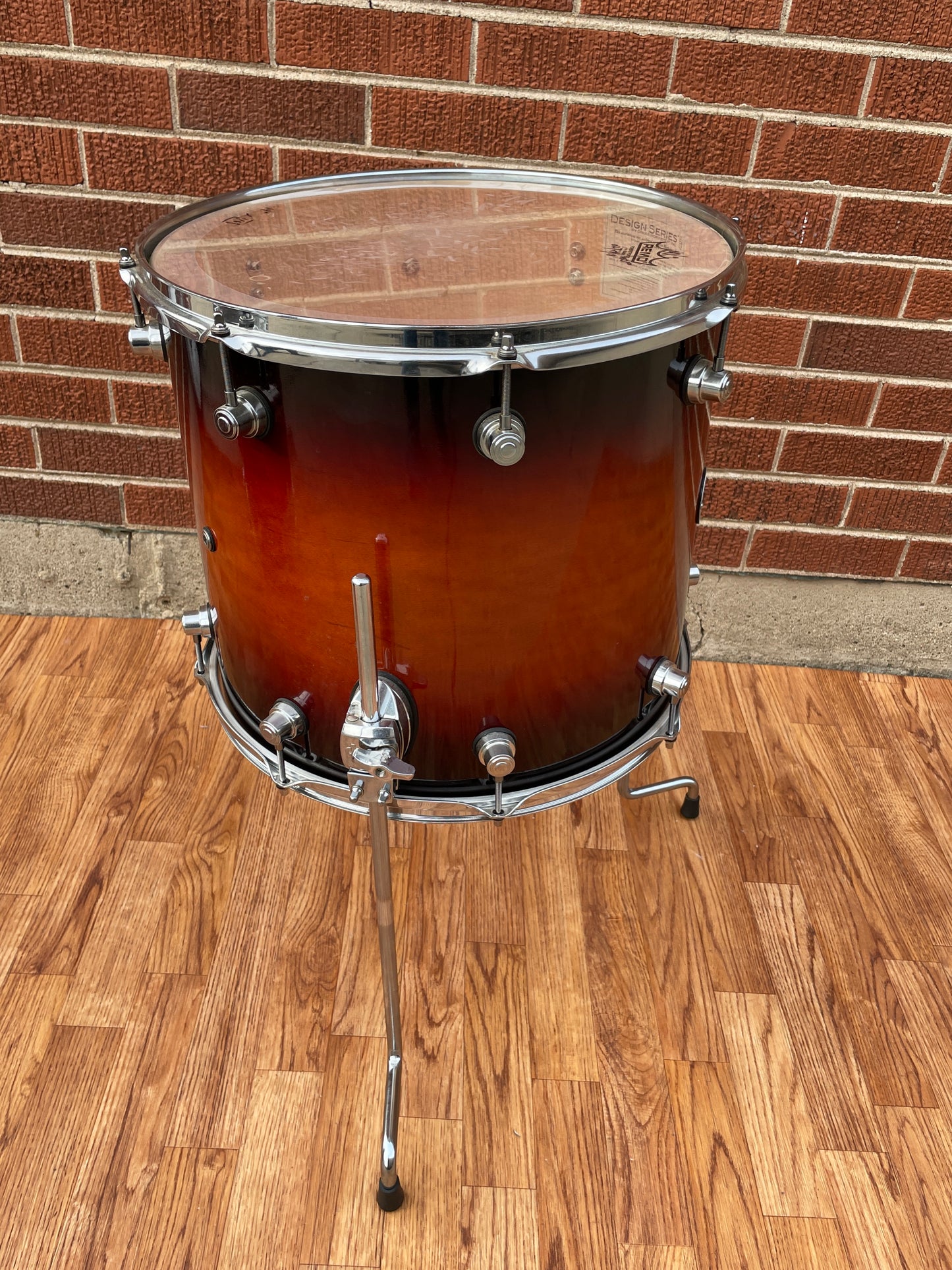 DW Design Series 14x16 Floor Tom Single Drum Tobacco Burst Drum Workshop