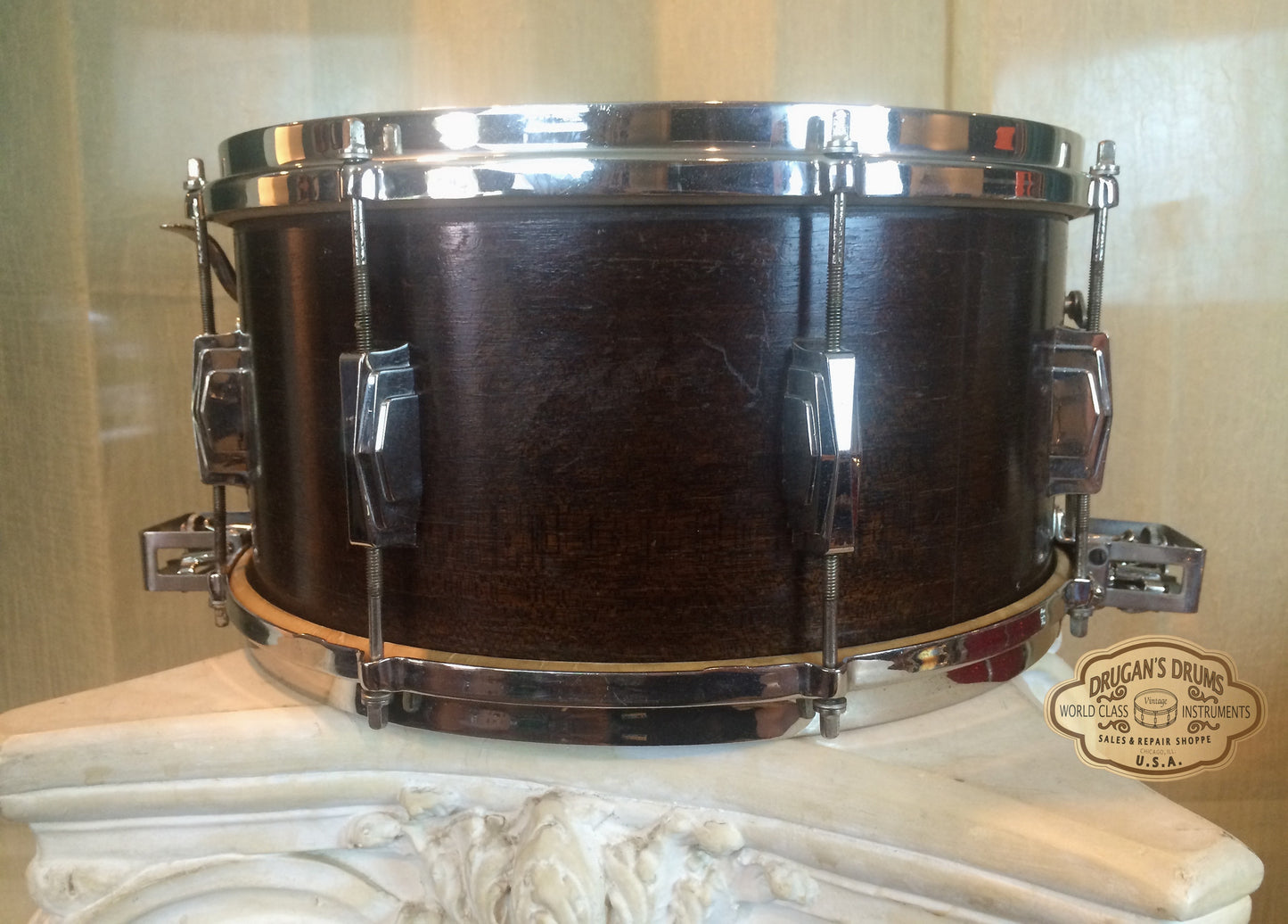 Stunning 1939 Super Ludwig & Ludwig 6.5x14 Snare Drum