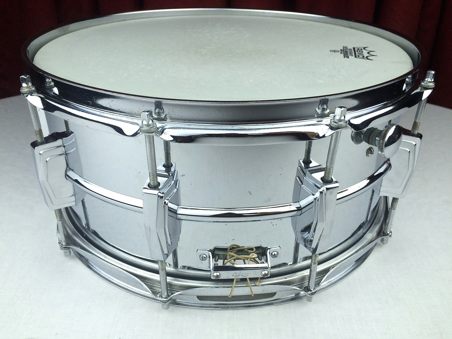 Vintage 1971 Ludwig 402 Supraphonic Snare Drum Blue & Olive 6.5"x14"