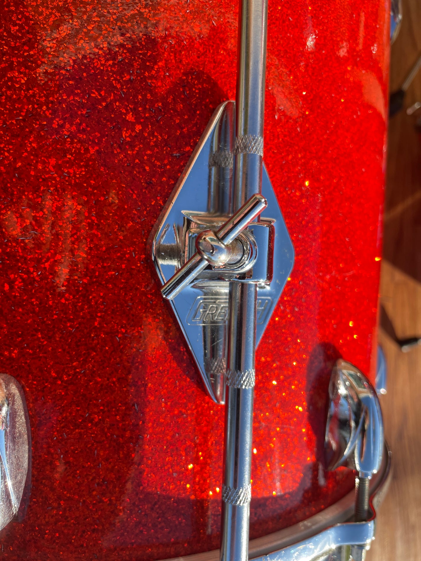 1960s Gretsch Progressive Jazz Drum Set Tangerine Sparkle