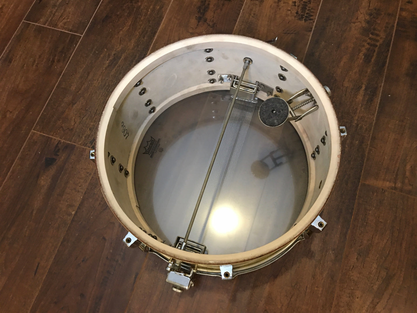 1939 Leedy 6.5x14 Broadway Parallel Snare Drum White Marine Pearl