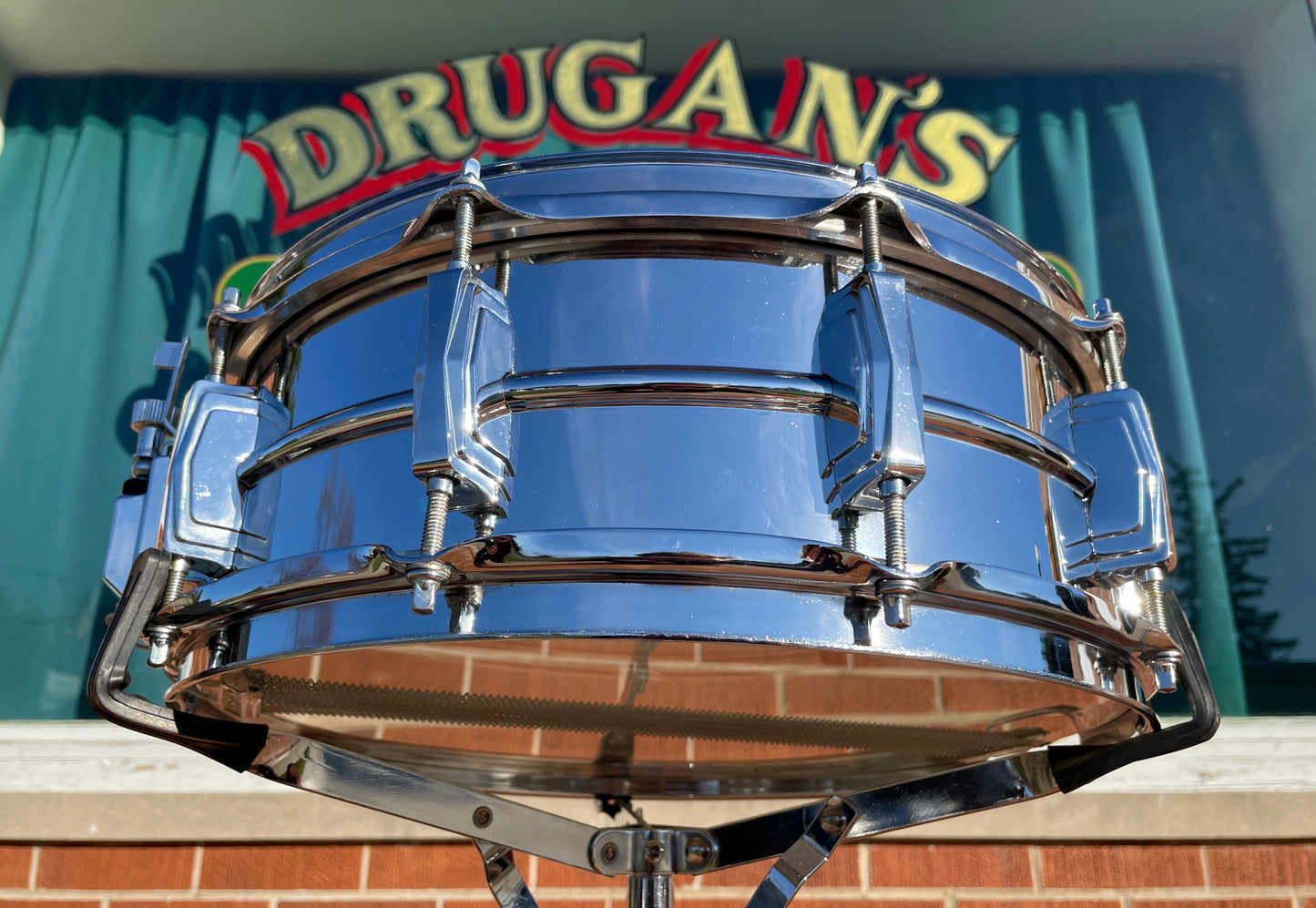 Mid-1980s Ludwig 5x14 LM400 Supraphonic Snare Drum Early Monroe