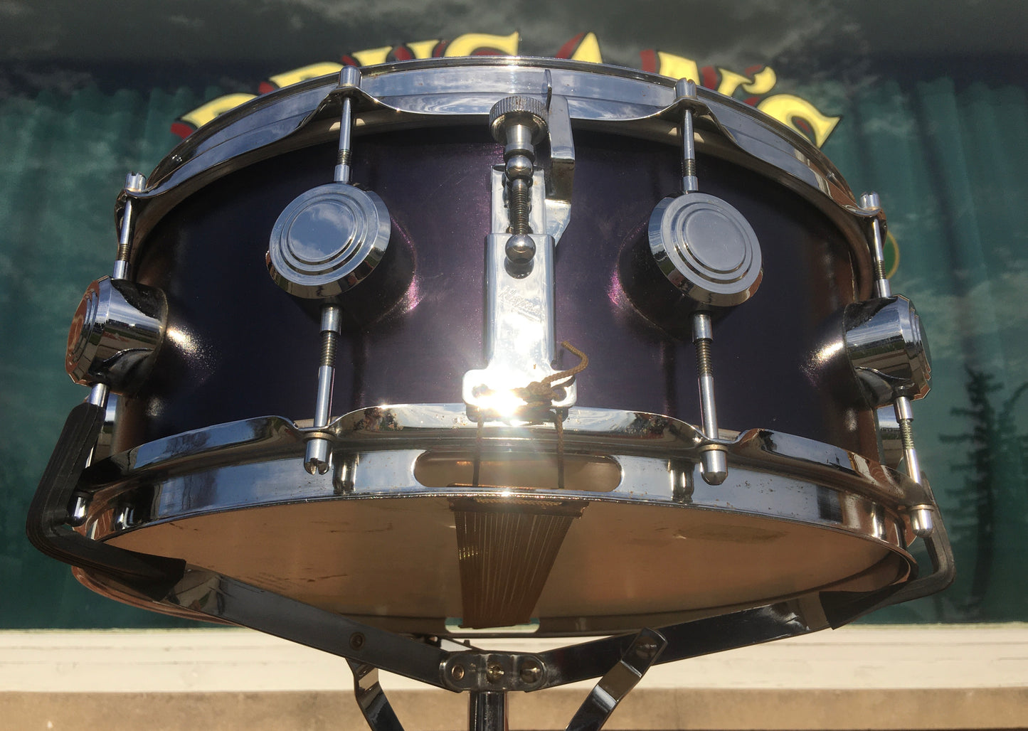 1969 George Hayman 5x14 Vibrasonic 10 Lug Snare Drum Midnight Blue
