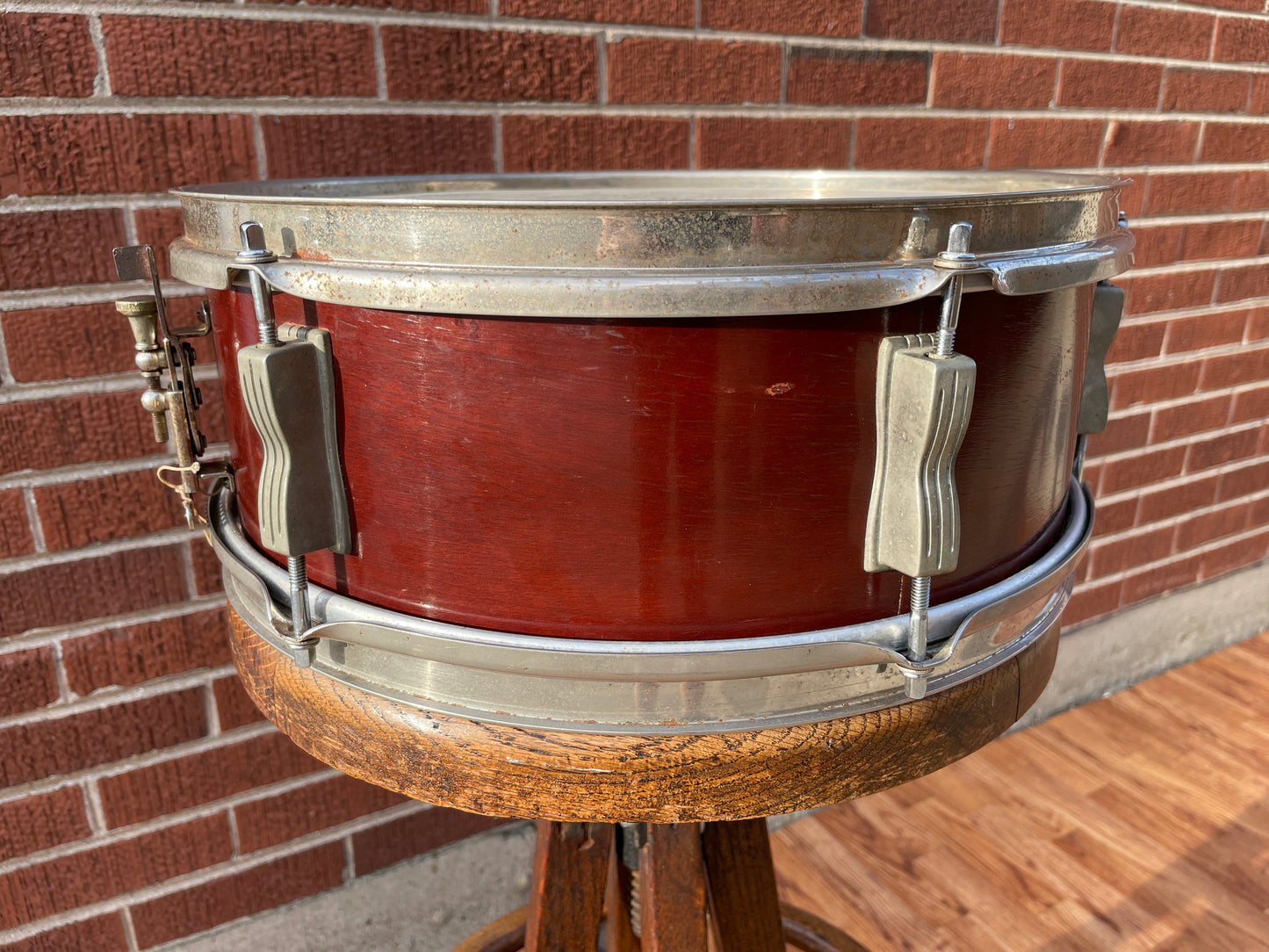 1967 Ludwig 5x14 Pioneer Snare Drum Mahogany