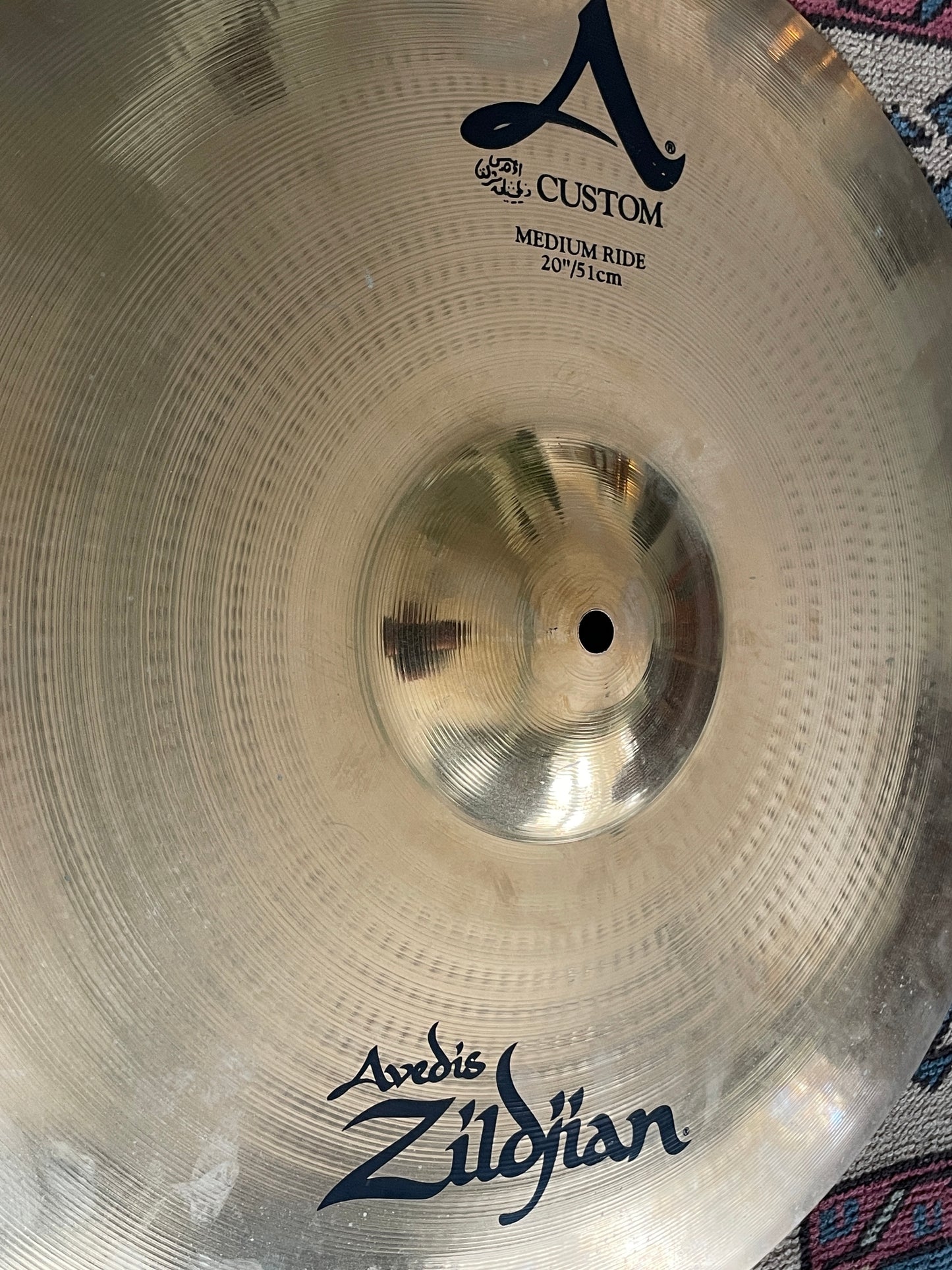 20" Zildjian A Custom Medium Ride Cymbal 2654g A20519