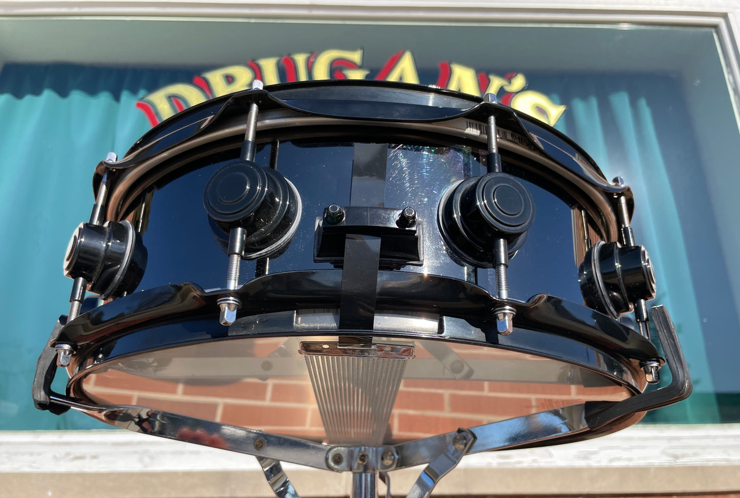 Drum Workshop 5x14 Nickel Over Brass Snare Drum Black 10-Lug DW