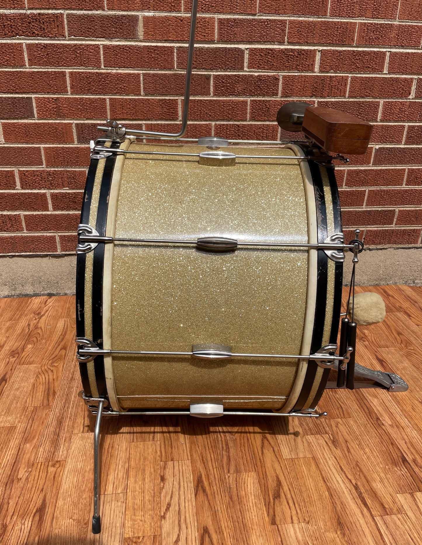 1950s Slingerland Ensemble 3-N Radio King Jam Session Outfit 2pc. Silver Sparkle Drum Set