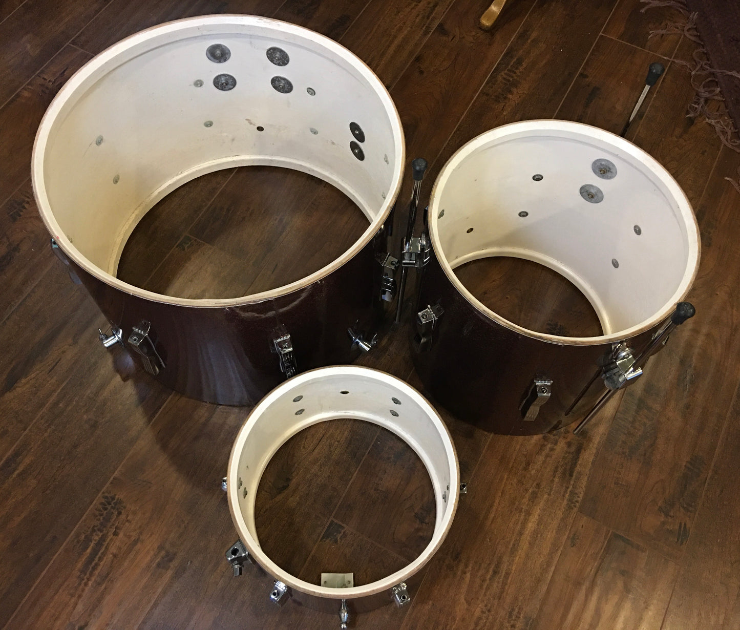 1967 Ludwig Club Date Drum Set Burgundy Sparkle 20/12/14