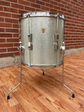 1960s Ludwig 14x14 Club Date Floor Tom Drum Silver Sparkle