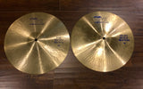 14" 1985 Paiste Blue Label Formula 602 Heavy Hi-Hat Cymbals 1074/1148g