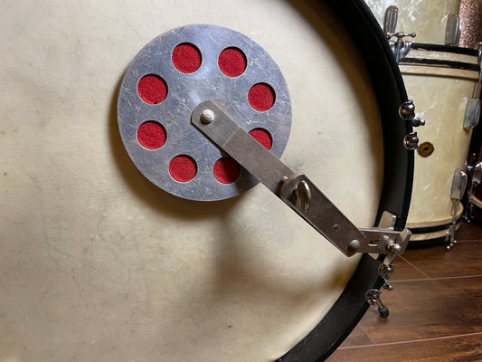 1930s-40s Slingerland Radio King Shur-Grip Bass Drum Muffler w/ Red Felt