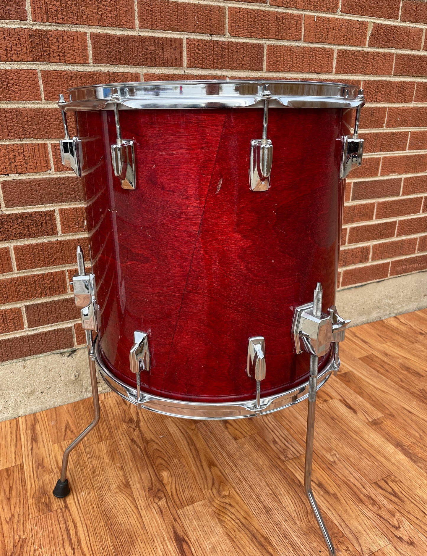 1980s Tama Superstar 16x16 Floor Tom Drum Cherry Wine