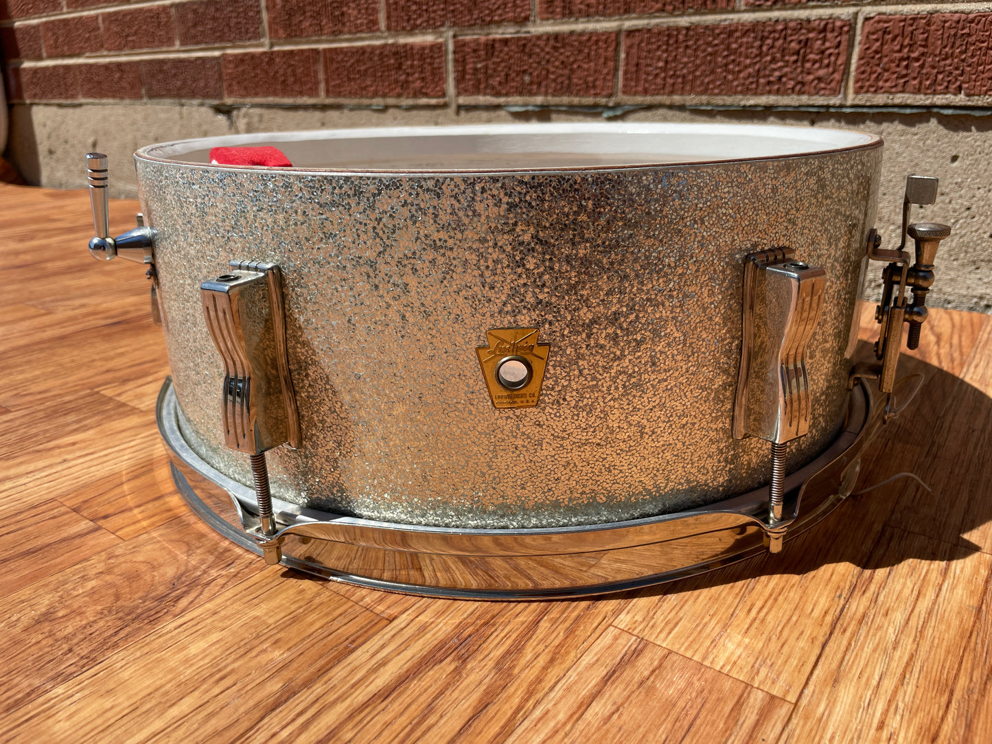 1963 Ludwig 5x14 Pioneer Snare Drum Silver Sparkle