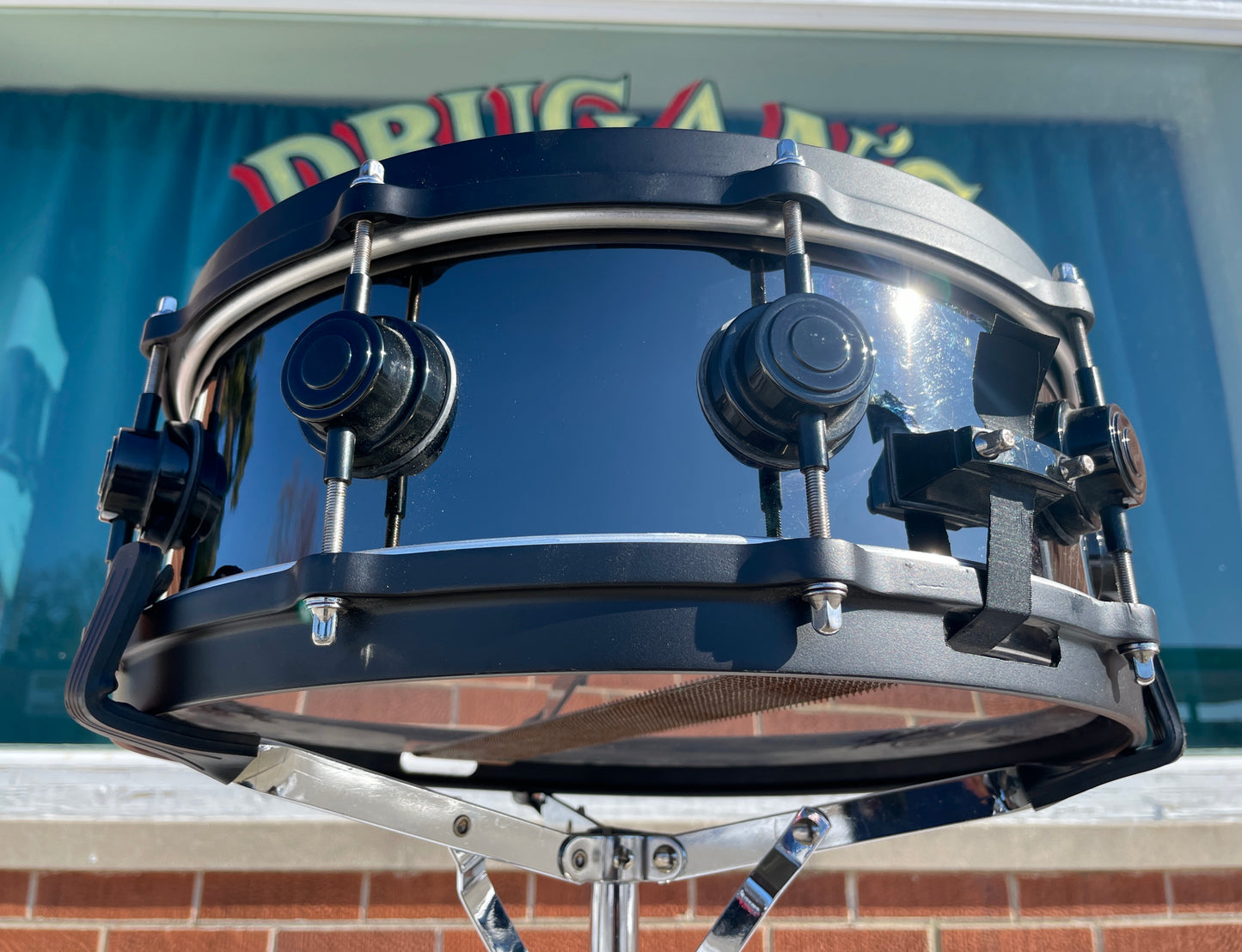 Drum Workshop 5x14 Nickel Over Brass Snare Drum Black 10-Lug DW