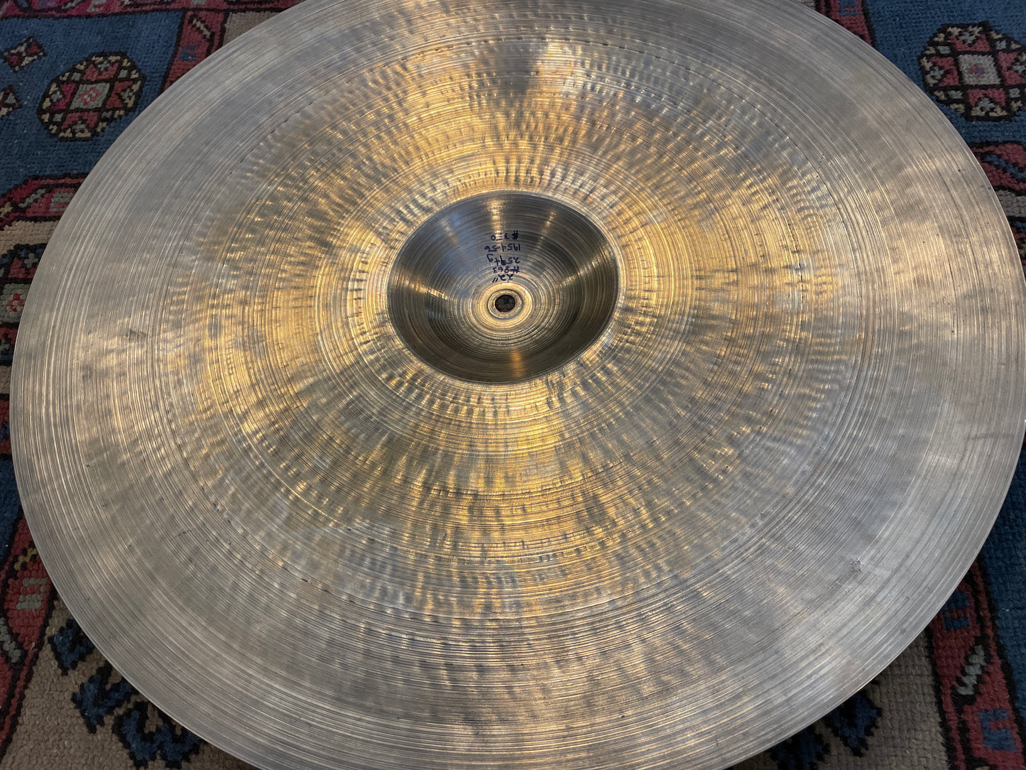 22" Zildjian A 1950s Large Block Stamp Ride Cymbal 2594g #863