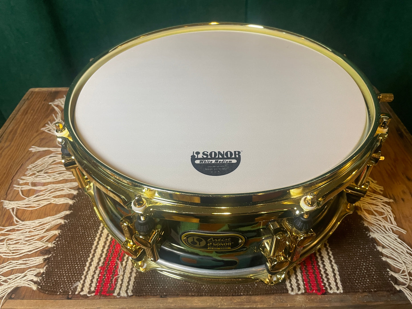 Sonor Artist Series 5x13 Snare Drum Earth Finish w/ Gold Hardware Jojo Mayer 27-Ply Beech Shell