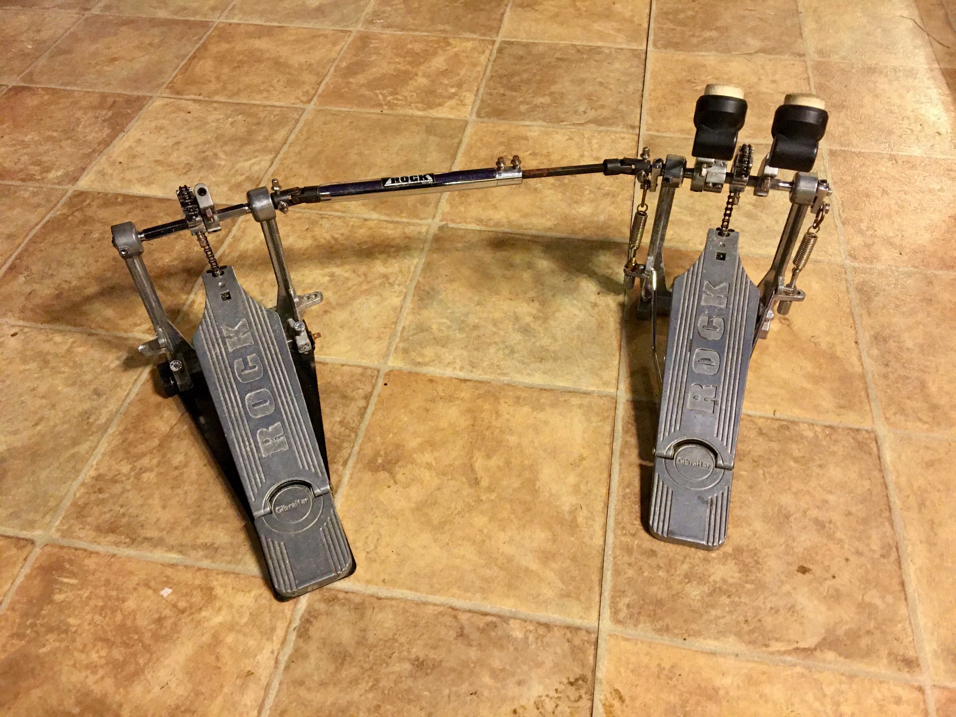 double pedal Vintage Gibraltar RBG2-11DB Rock Double Bass Drum Pedal – Drugan's Drums & Guitars