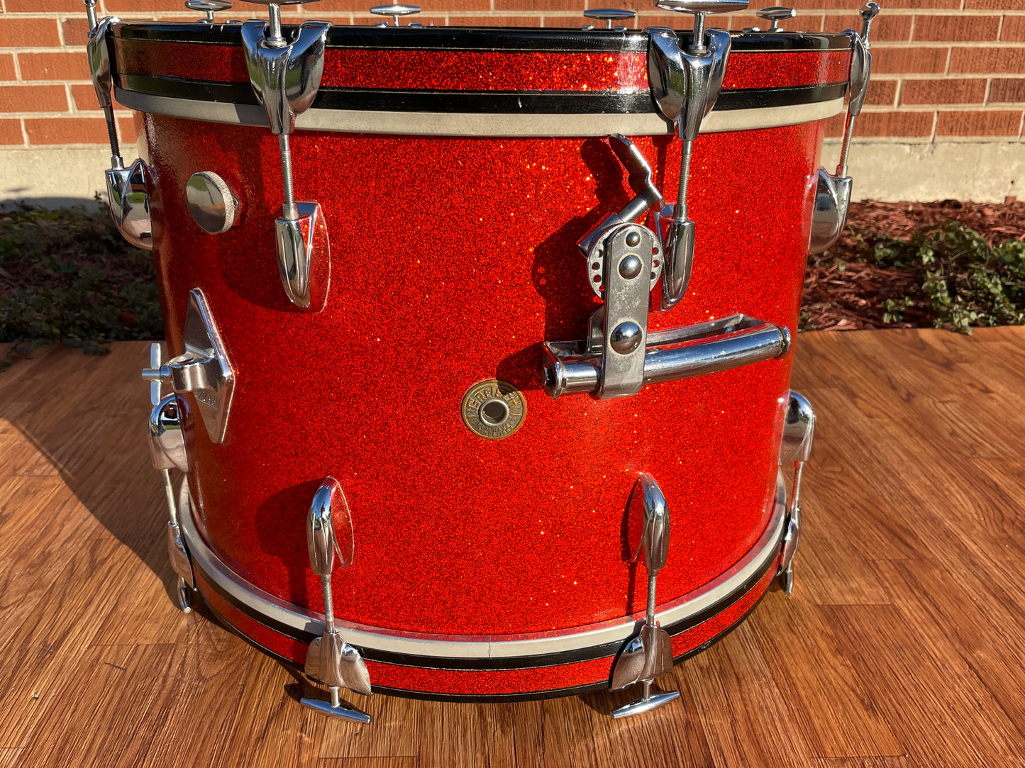 1960s Gretsch Progressive Jazz Drum Set Tangerine Sparkle