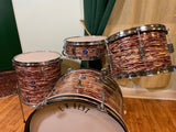 Vintage Kent Drum Set Raspberry Swirl 22/13/15/5x14 *Video Demo*