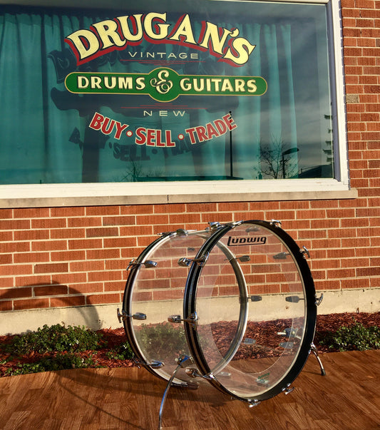 1970s Ludwig 14x24 Clear Vistalite Bass Drum, Great Condition!